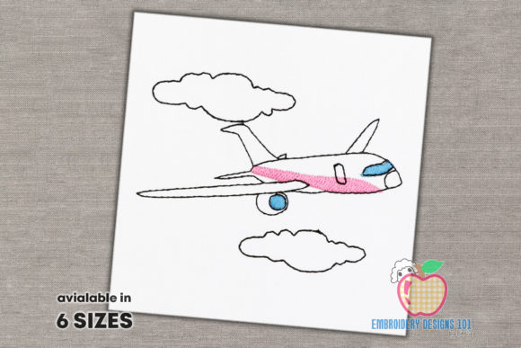 Airplane in the Cloud Quick Stitch