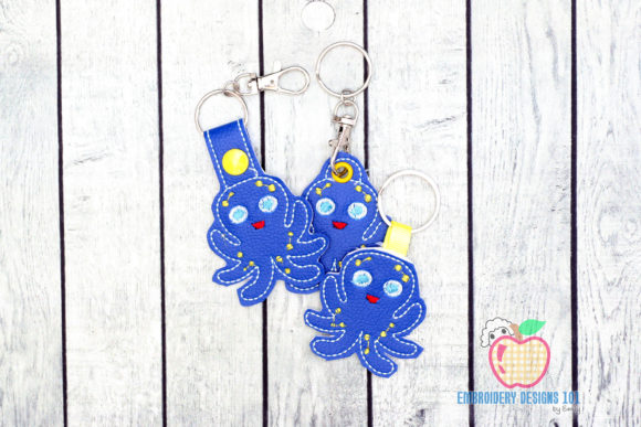 Cute Octopus ITH Keyfob