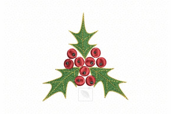 Red Holly Berries New Year Motive