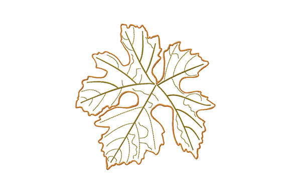Single Autumn Falling Leaf